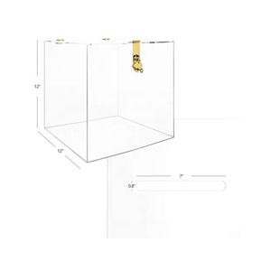 Mal kilitleme önerileri kutuları görüntülemek için toptan çevre dostu özelliği Modern özel şeffaf akrilik bağış rafı - Product Image 6