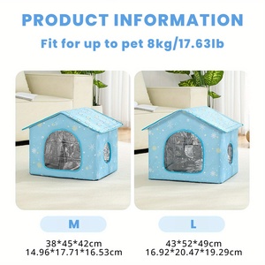 Zomerkoelhuisje voor huisdieren, opvouwbaar, koelbed voor katten en honden, draagbaar, geïsoleerd, koel onderdak met koelmat - Product Image 4