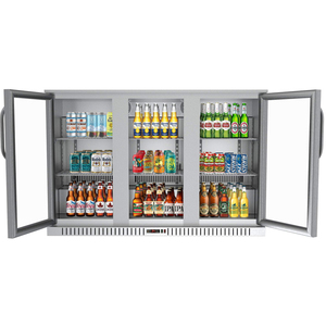 ตู้แช่แข็งประตูกระจกมินิบาร์ตู้เย็นเชิงพาณิชย์อุปกรณ์บาร์เบียร์ตู้แช่แก้วแบบตั้งตรง - Product Image 1