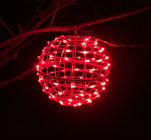 A-428 Nouvelle conception de lampe à boule en rotin LED créative, lanterne de rue extérieure, décorations festives pour la maison, événements, mariages, fêtes, lumières - Product Image 6