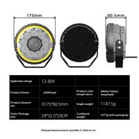 Projecteur de Voiture 7 Pouces pour Modification, Phare Avant Laser LED pour Pare-chocs, Lampe Tout-terrain Haute Luminosité à Faisceau Concentré 60W