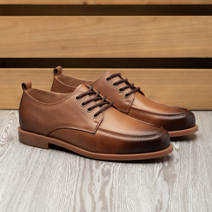 Premium Leather Men's Court Sneakers & Loafers-Breathable Arch Support Barefoot Design Lace-Up Closure - Product Image 2