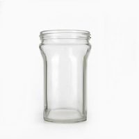 Vente en gros 600ml vide clair rond de qualité alimentaire joint bocal de stockage en verre confiture Sauce conserves de cornichons bocal en verre personnalisé