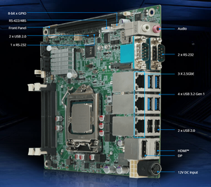 IEI mini-itx SBC endüstriyel anakart LGA1200 tek kart bilgisayar gömülü bilgisayar çift bağımsız Displays_KINO-DH420 - Product Image 5