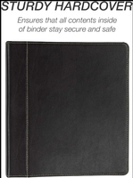 Classeur à 3 anneaux 1 pouce en cuir PU classeur pour cahier format A6 60 feuilles couverture rigide style portefeuille intérieur organisateur planificateur Journal