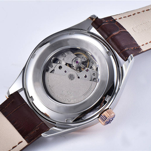 Reloj Mecánico Automático Simple Pointer Business para Hombre con Calendario, Reloj Minimalista con Correa de Cuero - Product Image 5