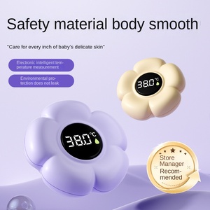 Thermomètre électronique pour la température de l'eau du bain de bébé, thermomètre en forme de fleur pour enfants, en plastique PP+TPE - Product Image 3