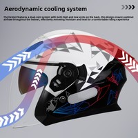 Casque Moto Jet Rabattable YEBAO Meilleure Vente ABS Double Écran Haute Résistance aux Chocs Certifié ECE CE Adulte
