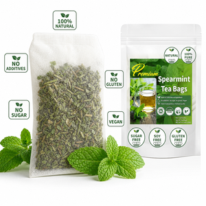 <span class=keywords><strong>Tisane</strong></span> alle Foglie di Menta Verde OEM in Bustine, 60 Bustine da 2g, Grado Superiore, Pura, Fresca, Calmante, Detox, Energizzante, Rinfrescante, Benessere, Confezione - Product Image 6