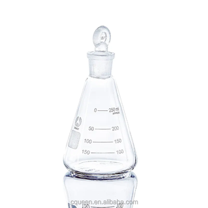 Trong suốt 50 100 250ml 1000ml phòng thí nghiệm thủy tinh an toàn erlenmeyer Flask khoa học thủy tinh hình nón Flask - Product Image 6