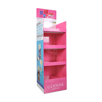Présentoirs publicitaires personnalisés en carton ondulé recyclable pour bonbons, promotionnels, sur pied, pour points de vente