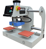 Presse à chaud pneumatique automatique AYF à double position pour casquettes et vêtements, facile à utiliser, pour le marquage et l'étiquetage