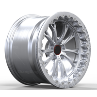 Vente chaude 5x4.5 5x4.75 Argent Brossé 2 Pièces Forgé Drag Racing Beadlock Roues 15X10 17X10 18X11 pour 2020 Toyota Supra