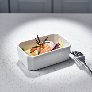 Pratos de Cerâmica Retangulares Brancos, Pequenas Tigelas Profundas para Tapas, Aperitivos, Sobremesas e Assados em Casa ou Restaurante - Product Image 2