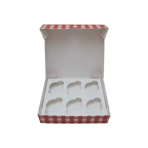 2 4 6 12 Holes Cupcake Box Eco-friendly Cardboard Pastries Cupcakes Pies Food Baking Gift Cake Box