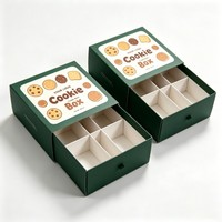 Boîte d'emballage personnalisable en gros pour biscuits et desserts, boîte de luxe en carton pour donuts, longue boîte transparente en papier pour biscuits et pâtisseries