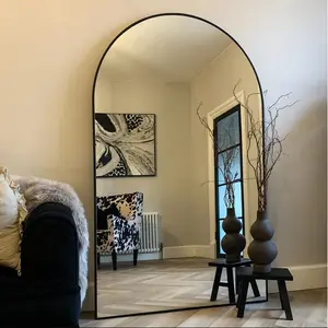 Espejos de piso de longitud completa de pie de pared grande espejo decorativo moderno decoración del hogar Baño aleación de aluminio espejo enmarcado