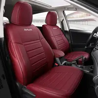 Ensemble complet de housses de siège de voiture, couvre-siège, matière cuir, aéré, compatible avec Toyota RAV4, 7 pièces