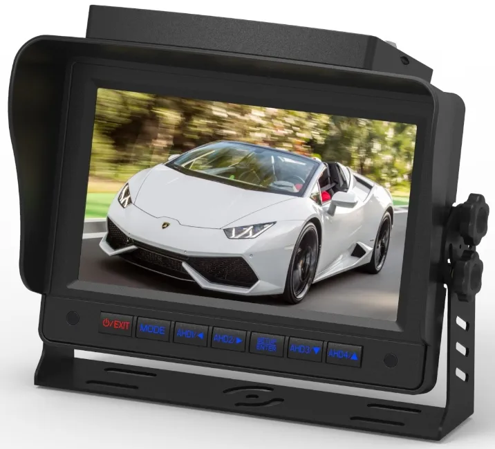 Système de caméra de recul de sécurité de vue arrière de camion avec 4 caméras Caméra sans fil numérique 1080P 2.4GHZ avec combinaison de moniteur