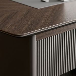 Modern Luxury <strong>Ergonomic</strong> Executive Office <strong>Desk</strong> for Boss CEO MDF &amp; Oak Wood Modular &amp; Eco-Friendly Convertible Home/Office Use - Product Image 3