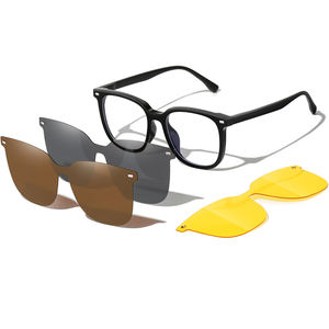 Atacado TR90 Magnet Interchangeable <span class=keywords><strong>Lens</strong></span> Sunglasses Wrap Around Frame para uso ao ar livre Lentes polarizadas para pessoas míopes - Product Image 1