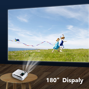 Projecteur LCD multimédia 1080P Android 9, luminosité 700 lumens, haut-parleurs intégrés, TV portable grand <span class=keywords><strong>écran</strong></span> pour - Product Image 4