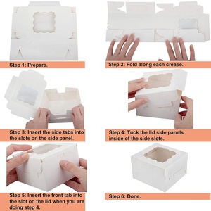 Kraft giấy container cho bánh Macarons Nấm cục món tráng miệng bánh nướng xốp nhỏ cho cookie với lớp phủ UV in ấn - Product Image 6