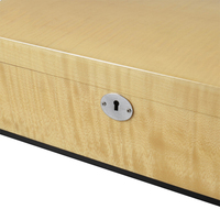 Boîte de rangement en bois massif faite à la main en gros avec serrure, boîte cadeau rectangulaire en bois avec logo personnalisé