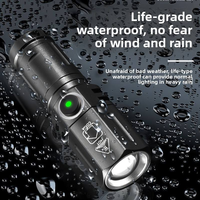 Linterna Telescópica con Zoom Láser Blanca para Exteriores, Mini Linterna Portátil, Linterna Impermeable para Acampar al Aire Libre