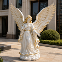 Sculptures de jardin modernes en résine, personnalisées, représentant un ange, un Bouddha ou un Dragon de la Liberté, statues religieuses de grande taille