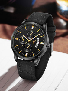 Montre à quartz pour <span class=keywords><strong>homme</strong></span> Tomi Luckyfox L106, achat en gros, bracelet en cuir tendance, montres de luxe simples pour <span class=keywords><strong>homme</strong></span>, design de cadran rond - Product Image 1