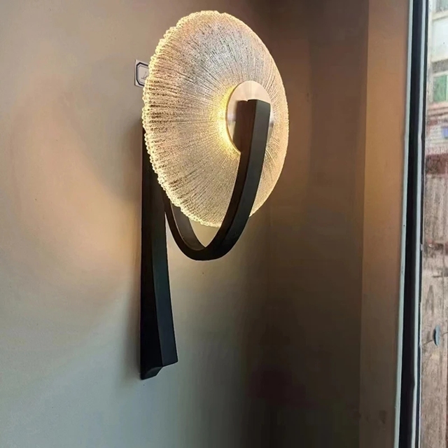 Modern Style Minimalist Indoor Decoration Living Room Bedroom Bedside Corridor Kitchen Natural Alabaster Brass Wall Lamp