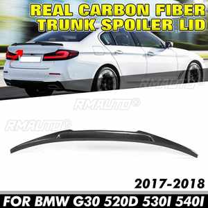 Alerón trasero de fibra de carbono real para BMW G30 520d 530i 540i 2017-2018, extensión de alerón trasero estilo V. - Product Image 1