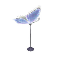 Ailes de papillon lumineuses réglables, pendentif tridimensionnel, décoration de plafond, ornement de lustre de mariage