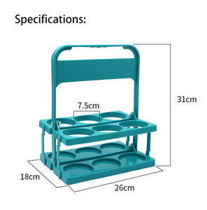 Portable 8-Slots Plastic Bike Rack Modern Design Foldable Reusable Eco-Friendly Waterproof Sports <strong>Drink</strong> <strong>Stand</strong> Wine Camping - Product Image 3