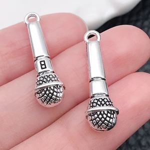 จี้เครื่องดนตรี โน้ตดนตรี สัญลักษณ์ดนตรี สำหรับทำสร้อยคอ สร้อยข้อมือ ต่างหู เครื่องประดับ งานฝีมือ สีเงินโบราณ - Product Image 6