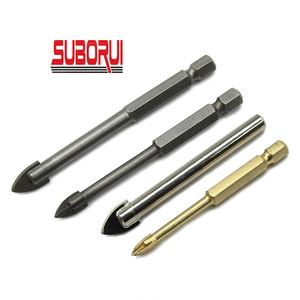 Suborui 5-12mm Hex Shank <span class=keywords><strong>Cross</strong></span> <span class=keywords><strong>Carbide</strong></span> <span class=keywords><strong>tip</strong></span> 6mm Kính gạch khoan bit cho sứ thủy tinh Gạch gốm khoan - Product Image 4