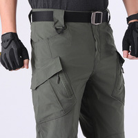 Pantalon d'été à séchage rapide pour homme, pantalon tactique extensible, pantalon cargo multi-poches, pantalon de randonnée léger pour l'entraînement, la pêche