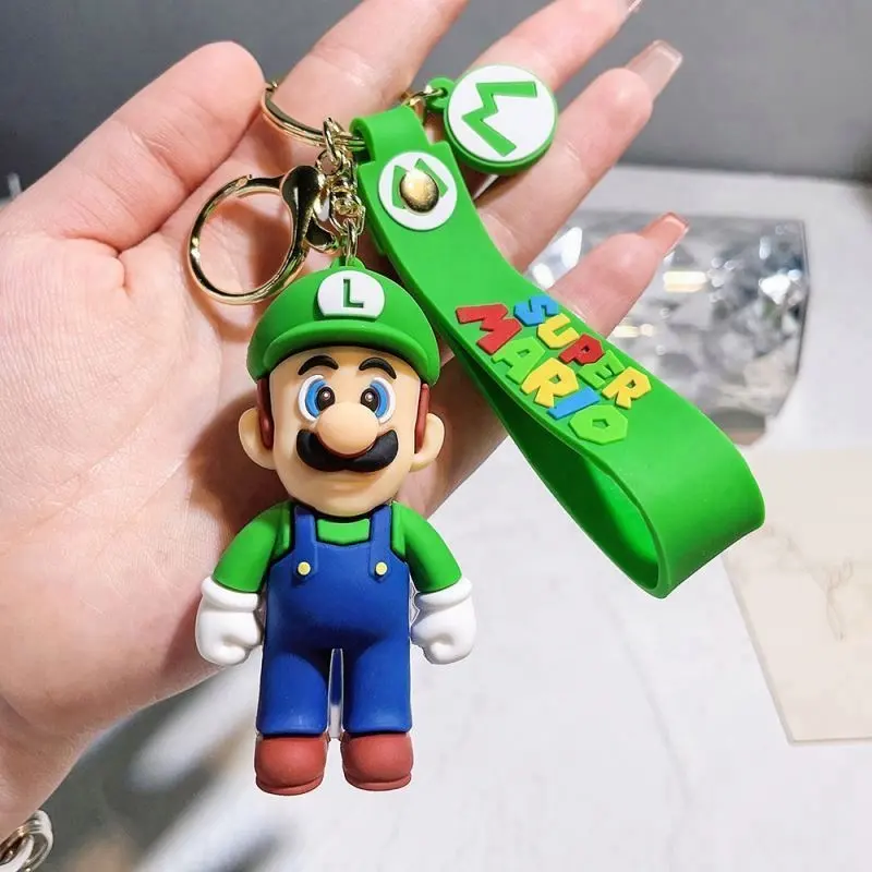 Yeni tasarım mario anahtarlık 3d anahtarlık çanta kolye mario Sanrio dikiş anahtarlık