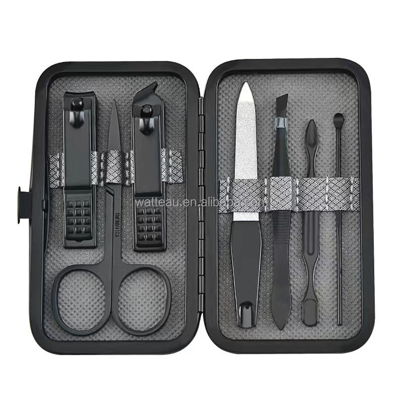 7pcs black manicure set