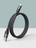 Cable de Datos USB Tipo-C a USB 2.0 de 1M, Cobre Puro y Trenzado de Nailon, Carga Rápida de 6A para Teléfonos Móviles