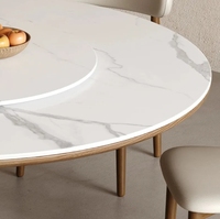 Ensemble table et chaises de salle à manger en bois massif de haute qualité, table ronde, taille et disposition pour la maison
