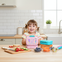 Aohea Boîtes à lunch en plastique micro-ondable à 3 compartiments pour le stockage des aliments Bento Boîtes à lunch pour la préparation des repas Boîte à lunch pour enfants