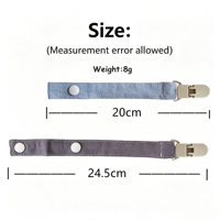 Attache-tétine en coton mousseline pour bébé, avec ruban, pour garçons et filles, sangle souple en tissu