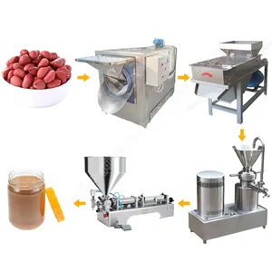 Peanut. Membuat Lini Produksi Kecil Mesin Selai Kacang Murah