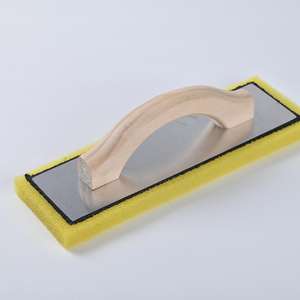 Fleuron carré jaune de qualité industrielle avec manche en bois pour travaux de maçonnerie, directement de l'usine - Product Image 2