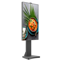 Ультратонкий 4K LCD-дисплей для цифровой рекламы в помещении, двусторонний, напольный, с защитой от отпечатков пальцев и бликов