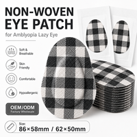 Pansement oculaire adhésif noir non tissé de qualité médicale, hypoallergénique, à couverture complète, bloquant la lumière, jetable, pour commande en gros