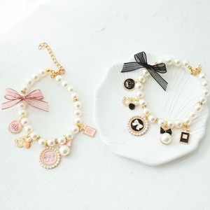 Nouveau Vintage amour cristal pendentif <span class=keywords><strong>chat</strong></span> chien <span class=keywords><strong>collier</strong></span> avec perle diamant cou ornement solide motif mignon accessoires chien <span class=keywords><strong>collier</strong></span> - Product Image 3