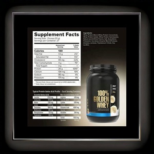 Proteína de Suero de Leche Dorada 100%, 10g-20g, Mezcla de <span class=keywords><strong>Hidrolizado</strong></span>, Aislado y Concentrado de Primera Calidad, Apoya el Crecimiento Muscular - Product Image 2